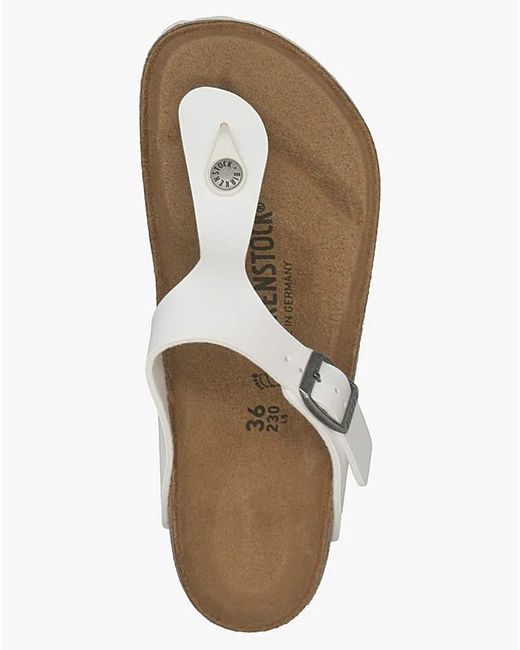 Birkenstock White Gizeh Toe Post Sandals