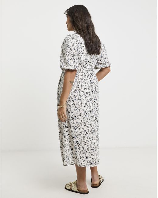 Simply Be White Button Through Midi Dress