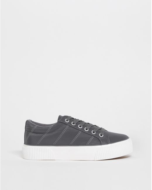 Simply Be White Quilted Trainers Wide Fit