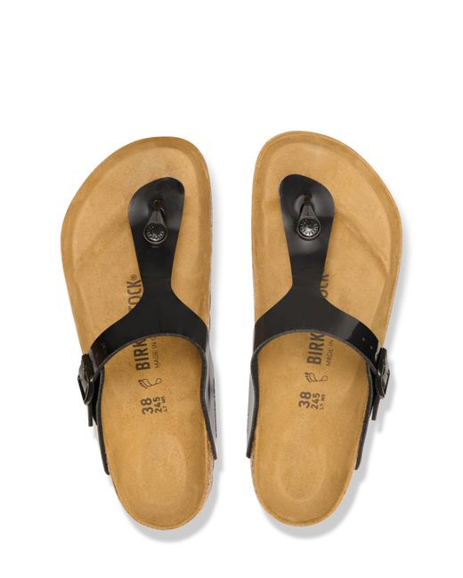 Birkenstock Black Gizeh Patent Sandals