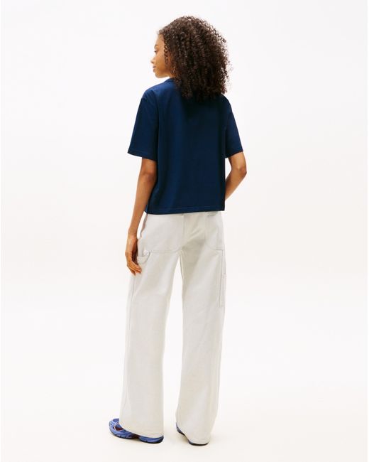 Tommy Hilfiger Blue Boxy Badge Tee