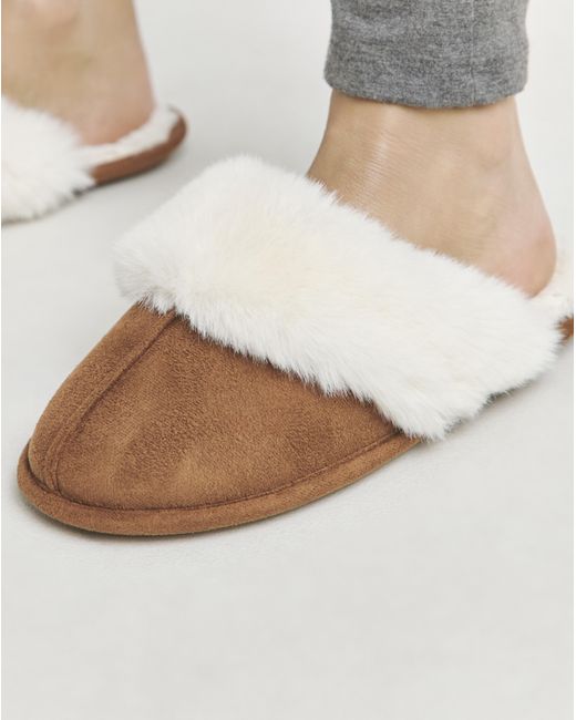 Simply Be Gray Closed Toe Mule Slippers Wide