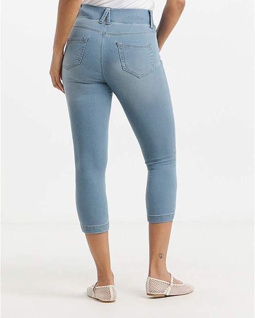 Simply Be Blue Pull On Capri Jegging
