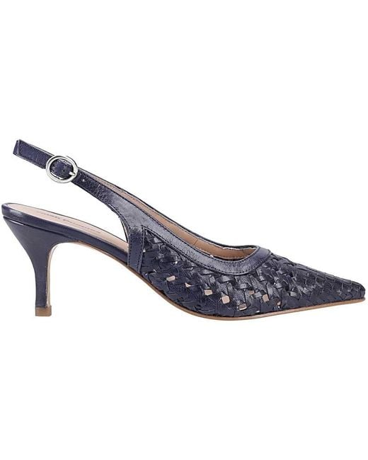 Hush Puppies Blue Dalia Kitten Heel