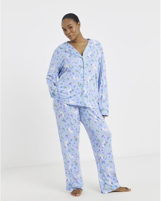Pretty Secrets Blue Revere Pyjama Set
