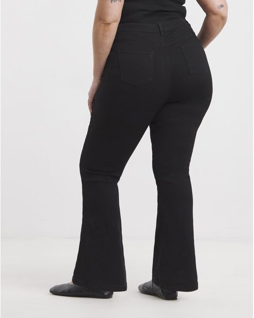 Simply Be Blue Flared Highwaist Super Stretch