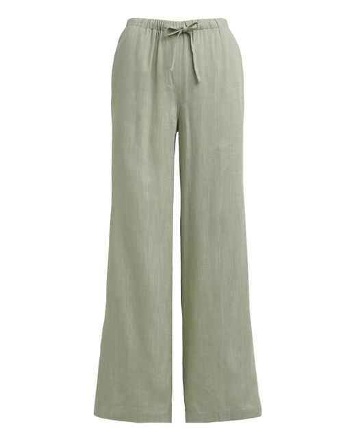 Simply Be Green Wide Leg Linen Mix Trousers