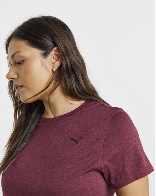 PUMA Red Essential Train Heather T-Shirt