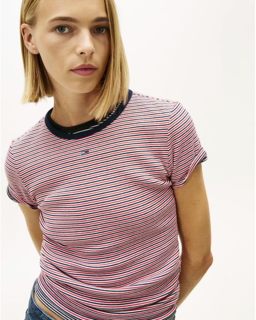 Tommy Hilfiger Purple Slim Rib T-Shirt
