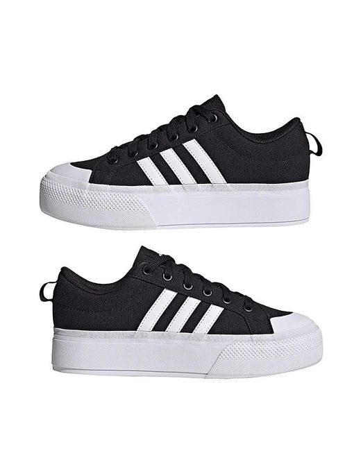 Adidas White Bravada 2.0 Platform Trainers