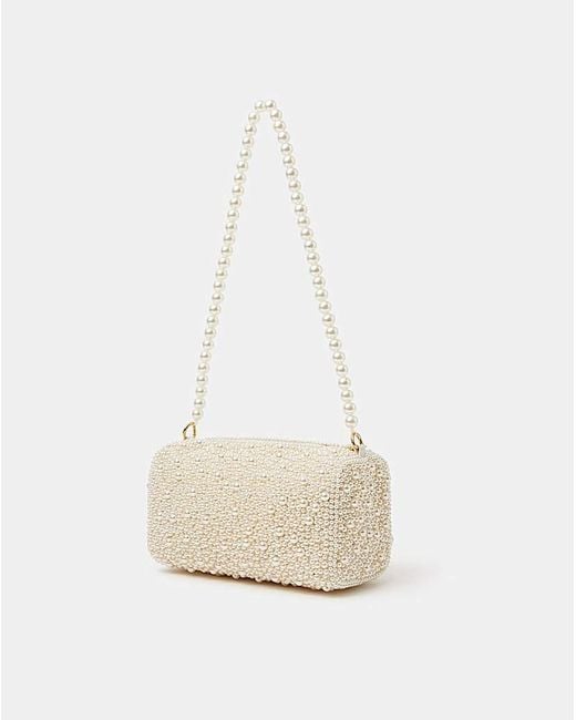 Accessorize Natural Drop Bead Shoulder Bag