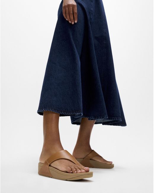Fitflop Blue Fit Flop Lulu Toe Post Leather