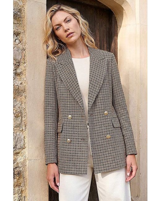 Roman Gray Roman Tweed Double Breasted Blazer