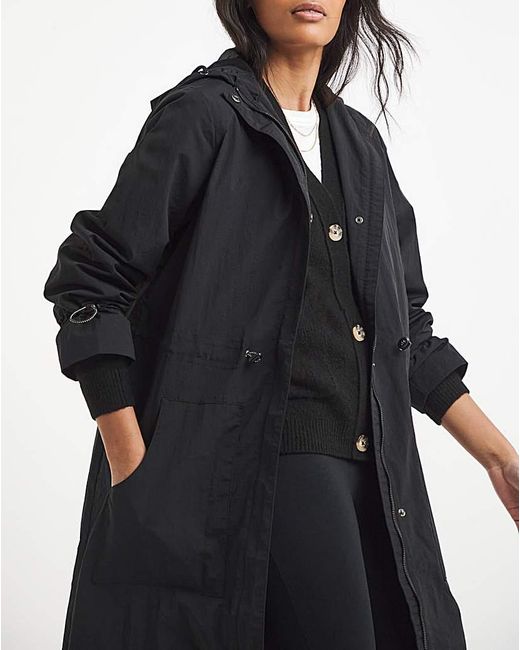 Simply Be Blue Longline Tech Parka