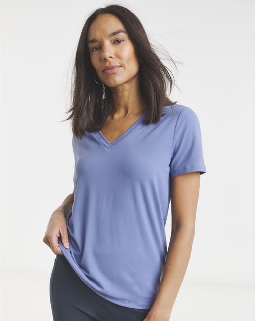 Skechers Blue Godri Serene V-Neck Top