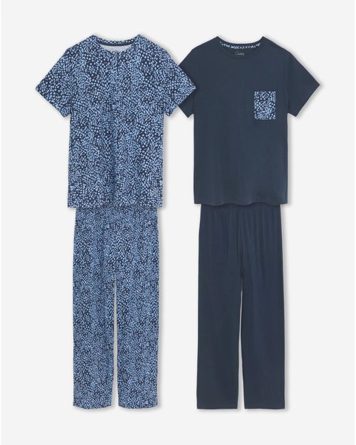 Pretty Secrets Blue Value 2Pk Animal Pyjamas