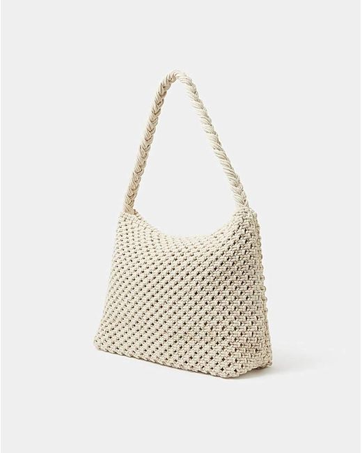 Accessorize White Macrame Shoulder Bag