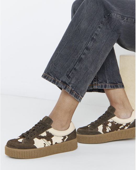 Simply Be Blue Chunky Lace Up Trainer Extra Wide