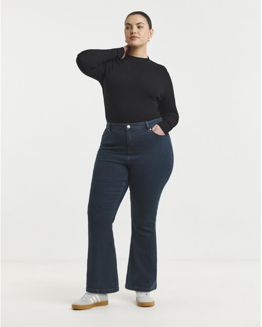 Simply Be Pink Winter 24/7 Flared Jeans