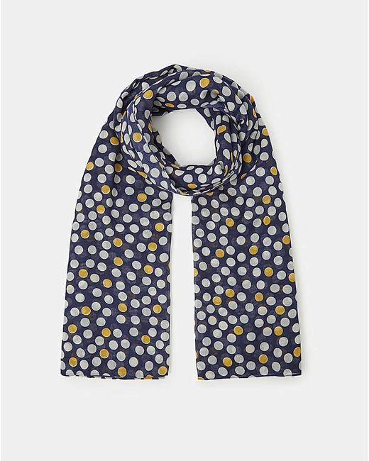 Accessorize White Lightweight Polka Dot Scarf