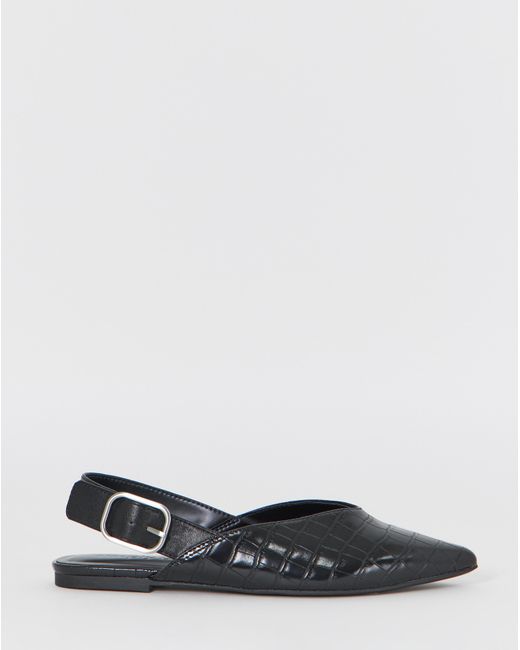 Simply Be Black Slingback Pointed Shoe Wide