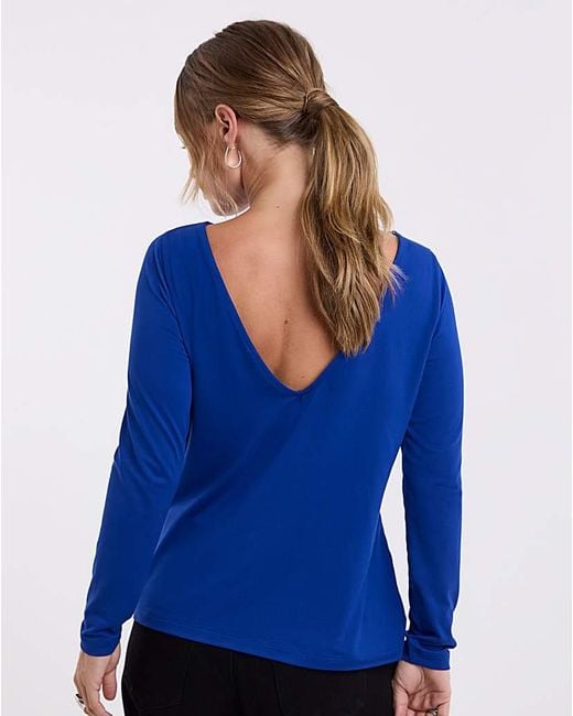 Simply Be Blue 2 Pack V Back Tops