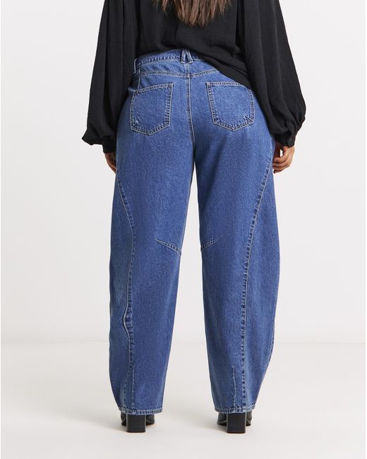 Simply Be Blue Authentic Tapered Leg Jeans
