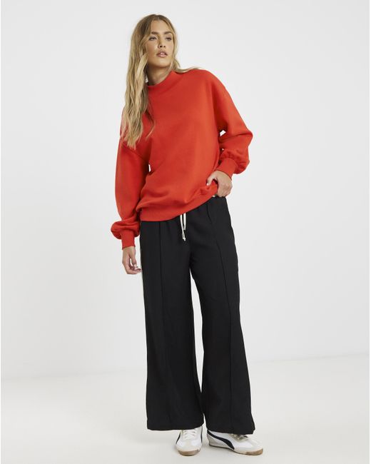 Simply Be Red High Neck Sweatshirt