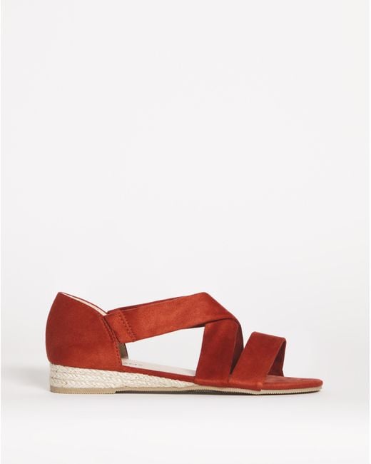JD Williams Red Multi Strap Espadrille Eee Fit