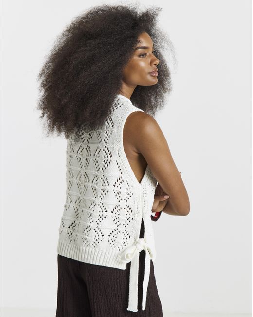 Simply Be Gray Cotton Tie Side Knitted Tank