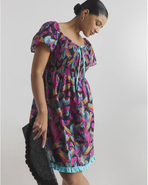 Joe Browns Blue Floral Print Beach Dress