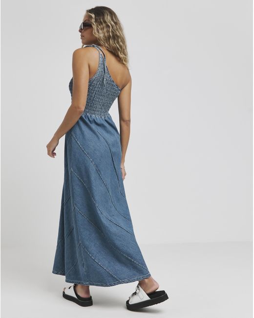 Simply Be Blue Asymetric Denim Dress