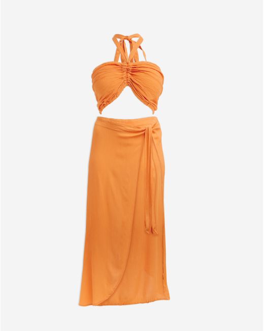 Figleaves Orange Cancun Beach Co Ord