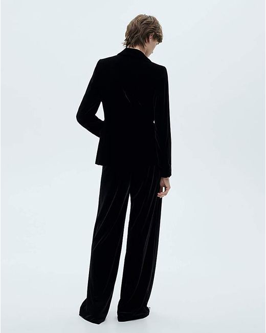 Mango Black Blazer Combi