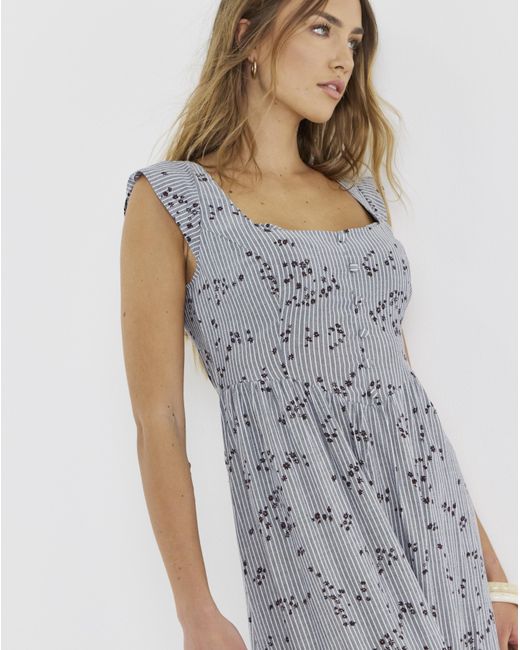 Simply Be Blue Button Up Sun Dress
