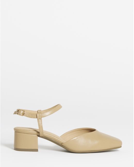 JD Williams Natural Two Part Heeled Shoes Wide