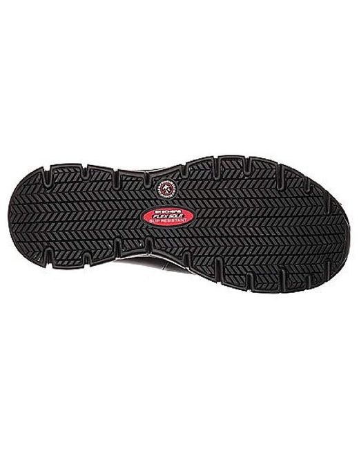 Skechers Workwear Black Skechers Sure Track Slip On Shoe