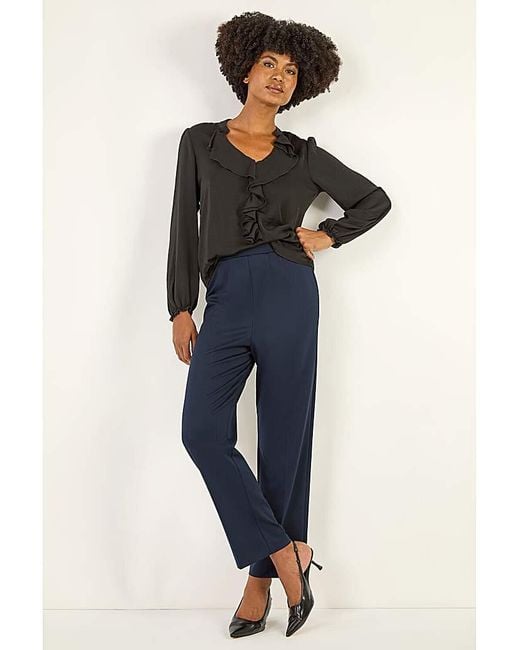 Roman Blue Roman Straight Leg Ponte Stretch Trouser