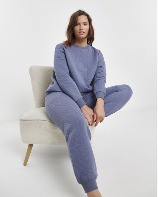 Pretty Secrets Blue Quilted Lounge Set
