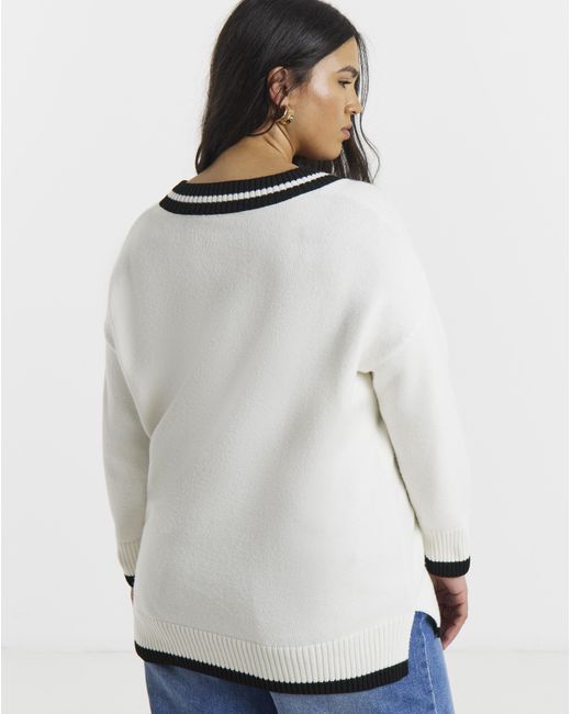 Simply Be Blue Varsity Tunic Jumper