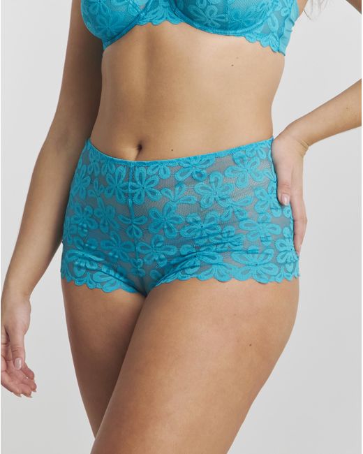 Pretty Secrets Blue 2 Pack Daisy Lace Shorts