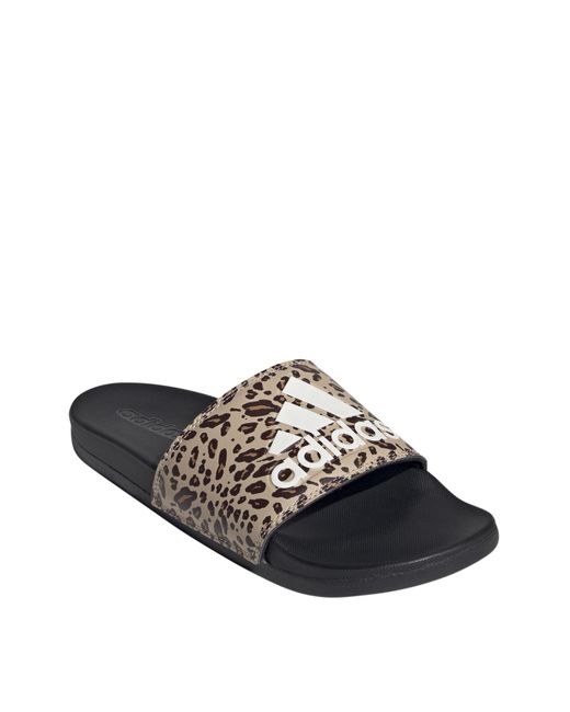 Adidas White Adilette Comfort Slides