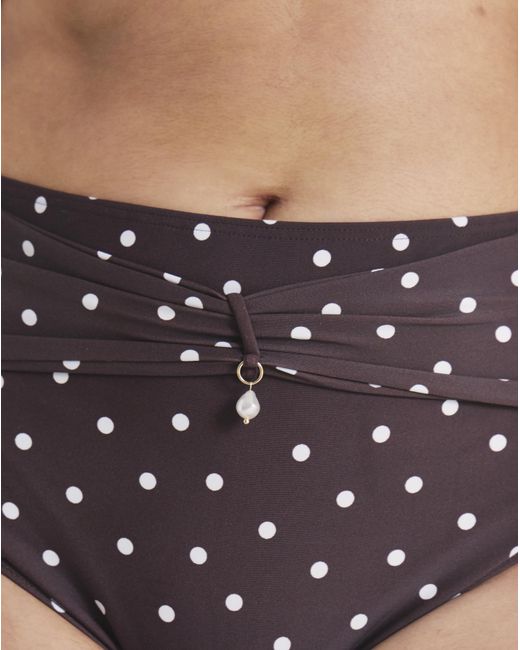 MAGISCULPT Gray High Waist Spot Print Bikini Bottoms