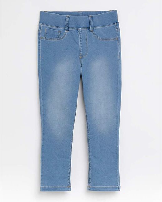 Simply Be Blue Pull On Capri Jegging