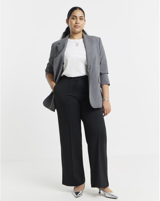 Vila Blue Clua High Waisted Wide Trouser