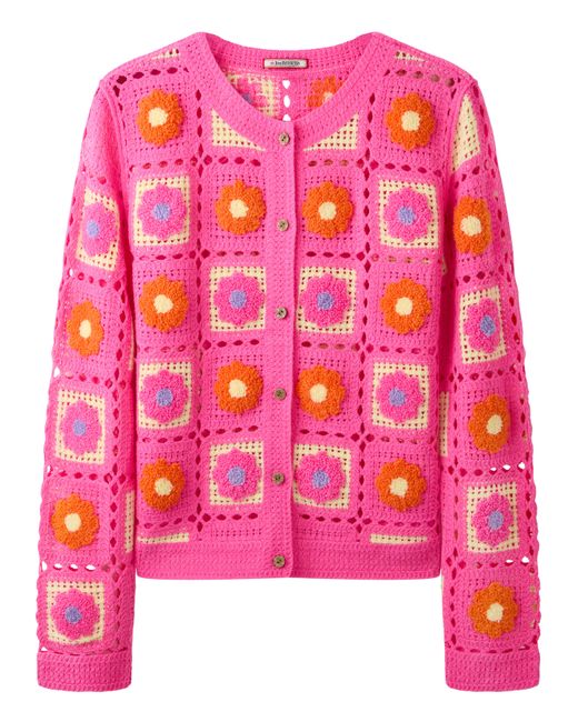Joe Browns Red Fun And Floral Crochet Cardigan
