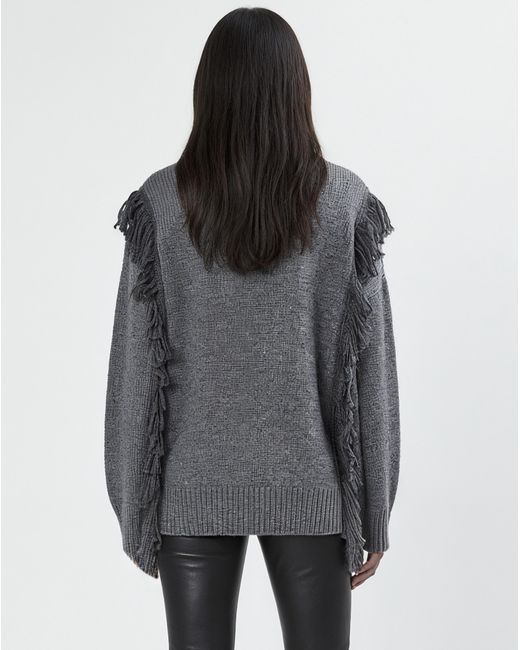 Religion Gray Roll Neck Tassle Jumper