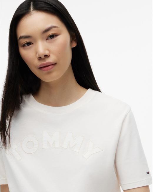 Tommy Hilfiger White Relaxed Varsity Tee