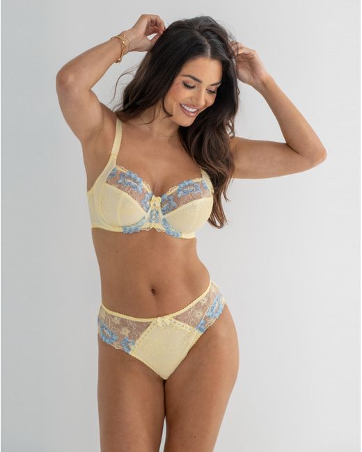 Pour Moi Brown Pour Moi Sofia Full Cup Bra Lemon/Blu