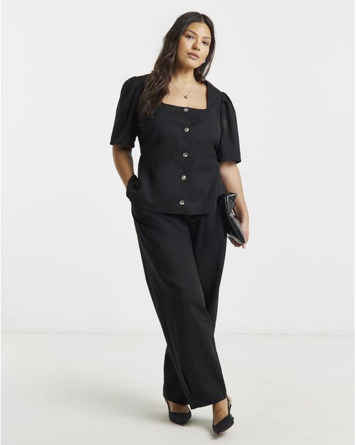 Simply Be Black Peplum Blazer